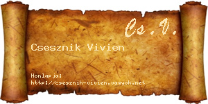 Csesznik Vivien névjegykártya